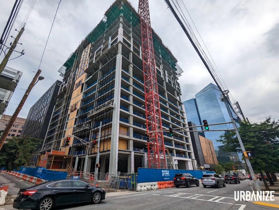 Images JPX Works tower eclipses halfway point over Spring Street